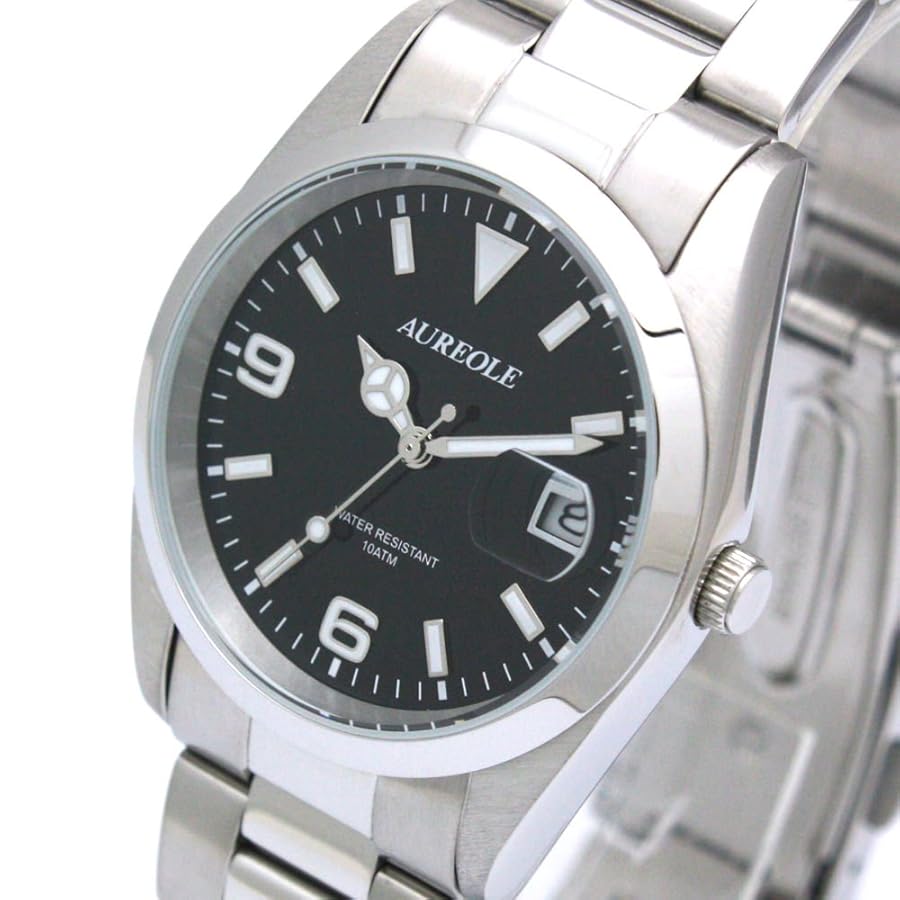 Amazon.co.jp: [オレオール] 腕時計 SW-591M-A メンズ シルバー